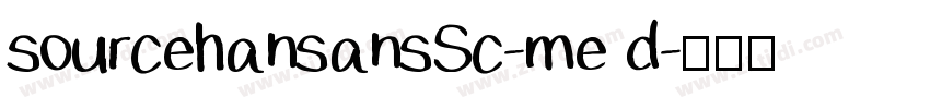 sourcehansansSc-me d字体转换